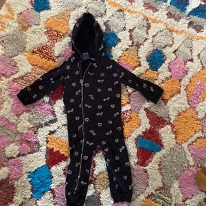 Skull motorcycle bad boy hooded onsie